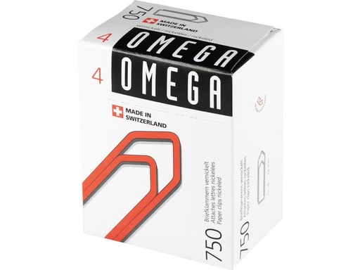 [90325772 1595993] Omega Büroklammer Grösse 4, 750 Stück