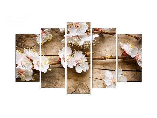 [90325781 1642146] Wallxpert Bild Blume 5 Teile, 110 x 60 cm