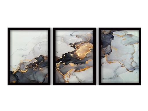 [90325803 1642158] Wallxpert Bild Art 3 Stück, 35 x 45 cm, Grau