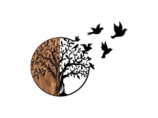 [90325903 1642123] Wallxpert Wanddekoration Birds Tree 92 x 71 cm