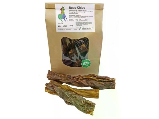 [90326078 1649144] essendia Kausnack Pferdechips Pferdemagen, 300 g