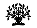Wallxpert Wanddekoration Yoga Tree 70 x 60 cm