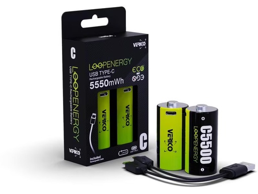 [90326350 1638341] Verico Akku 2x C 1.5 3700 mAh