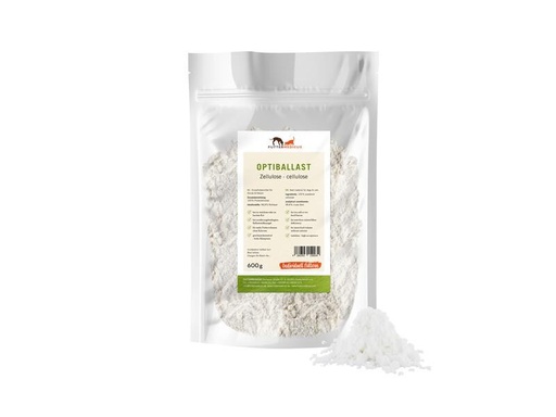 [90326359 1649240] Futtermedicus Hunde-Nahrungsergänzung Optiballast Pulver-Zellulose, 600 g