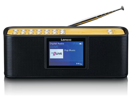 [90326533 1652549] Lenco DAB+ Radio PDR-045 Bambus/Schwarz