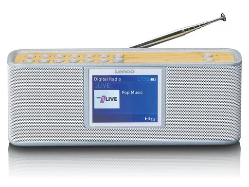 [90326551 1652548] Lenco DAB+ Radio PDR-046 Bambus/Weiss