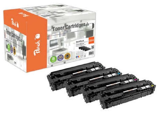 [90326613 1649646] Peach Tonerset Canon CRG-054 MultiPack BK/C/M/Y