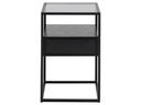 AC Design Nachttisch Randolf 40 x 35 x 60 cm, Schwarz