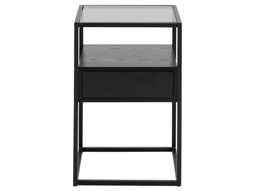 [90326708 1632497] AC Design Nachttisch Randolf 40 x 35 x 60 cm, Schwarz