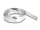 Delock Kabelschlauch aus Glasfasergeflecht / Alu 2 m x 10 mm Silber