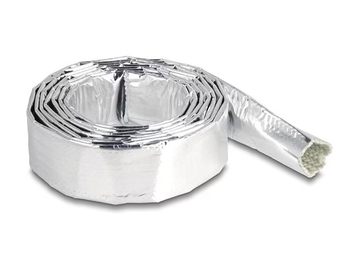 [90326845 1653109] Delock Kabelschlauch aus Glasfasergeflecht / Alu 2 m x 20 mm Silber