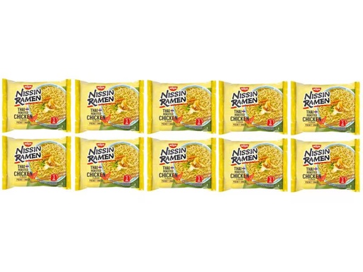 [90326948 1655079] Nissin Food Ramen Thai Chicken 10 x 65 g