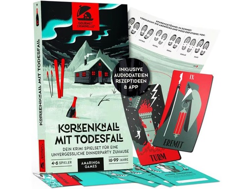 [90327036 1654075] Gourmet Criminelle Partyspiel Korkenknall mit Todesfall -DE-