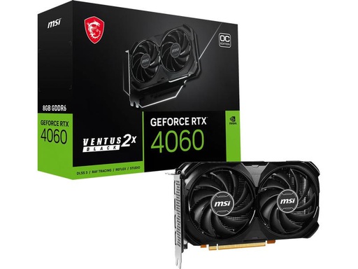 [90327097 1653880] MSI Grafikkarte GeForce RTX 4060 Ventus 2X Black OC 8 GB
