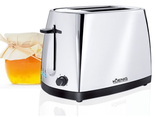 [90327110 1655864] Koenig Toaster Chrome Line Chrom/Schwarz