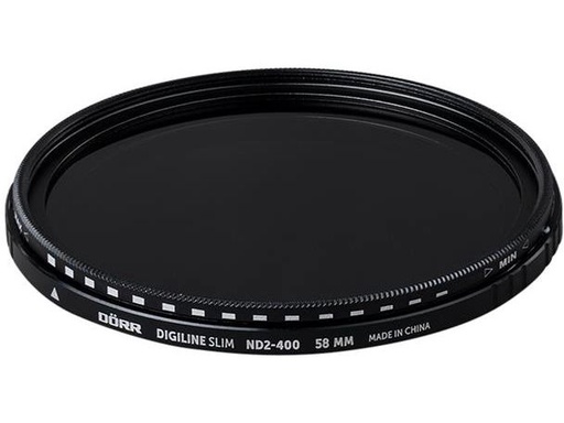 [90327439 1654744] Dörr Graufilter Digiline Slim Variabler ND2-400 – 58 mm