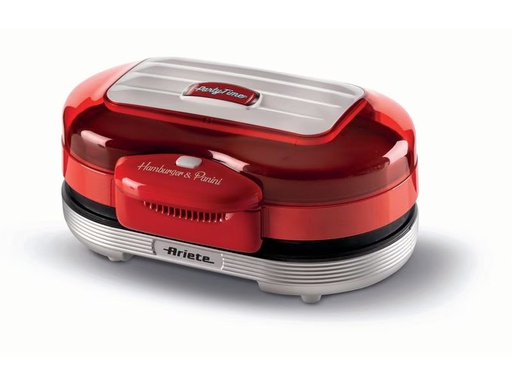 [90327526 1657542] Ariete Hamburger-Grill Party Time ARI-205-RD 1200 W, Rot/Weiss