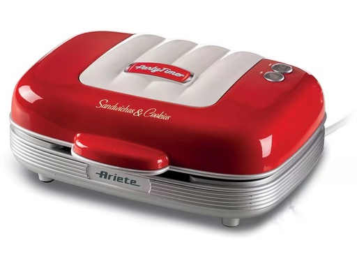 [90327562 1657553] Ariete Multifunktionsgrill Party Time ARI-1972-RD 700 W, Rot/Weiss