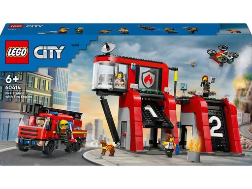[90327615 1638719] LEGO® City Feuerwehrstation mit Drehleiterfahrzeug 60414