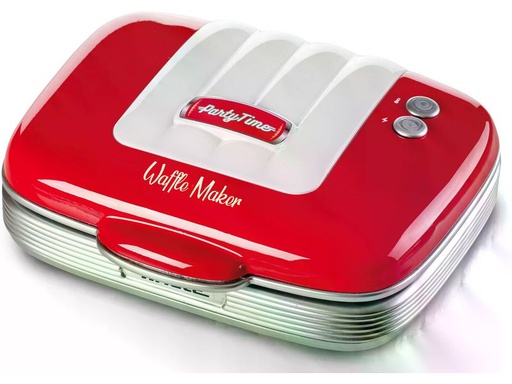 [90327752 1657555] Ariete Waffeleisen Party Time ARI-1973-RD Rot/Weiss