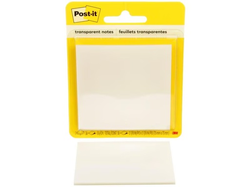 [90327773 1654652] Post-it Notizzettel 3M, 73 x 73 mm, 1 Block, transparent