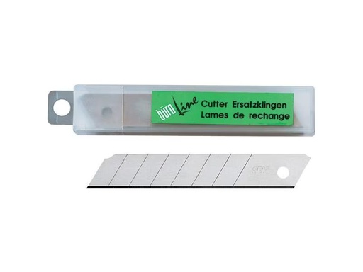 [90327846 1661658] Büroline Ersatzklinge 18 mm, 10  Pack je 10 Klingen, Silber