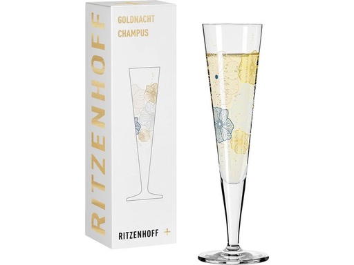 [90327910 1658155] Ritzenhoff Champagnerglas Goldnacht No. 36 205 ml, 1 Stück, Transparent