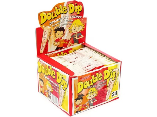 [90327934 1658122] Swizzels Lutschstäbchen Double Dip 24 x 18 g