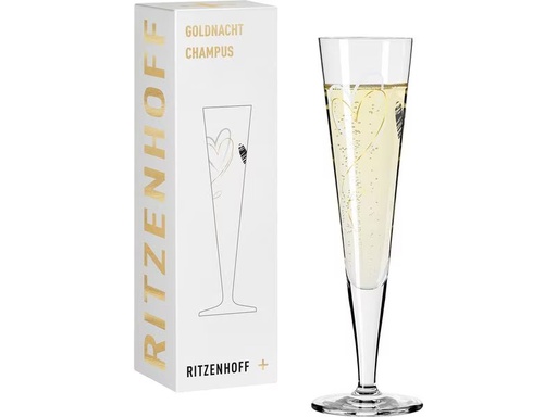 [90327943 1658154] Ritzenhoff Champagnerglas Goldnacht No. 35 205 ml, 1 Stück, Transparent