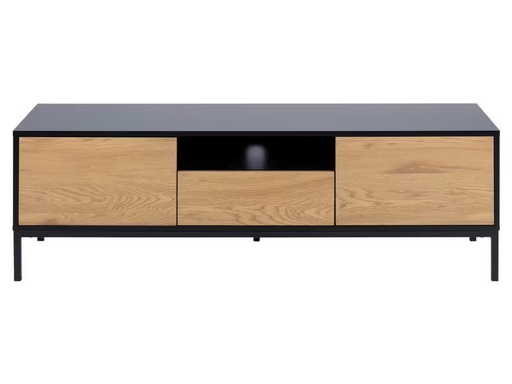 [90327947 1654968] AC Design Kommode Seaford 140 x 40 x 45 cm, Nature/Schwarz