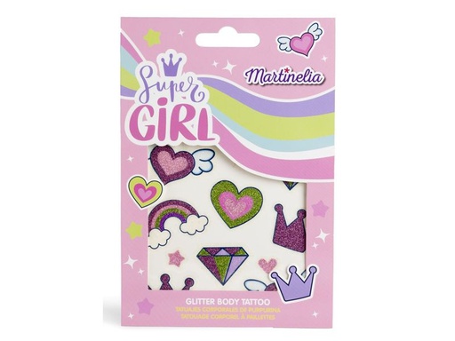 [90328025 1659279] Martinelia Tattoo Set Supergirl Glitter