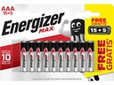 Energizer Batterie Max AAA 15+5 Stück