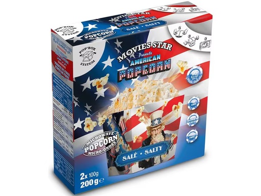 [90328277 1655068] Movies Star Pop Box Mikrowellen Popcorn Salz 2 x 100 g