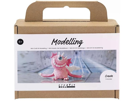 [90328294 1644329] Creativ Company Modellier-Set Monster Hellpink