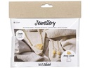 Creativ Company Schmuck Bastelset Halskette und Ohrringe aus Honigkalzit