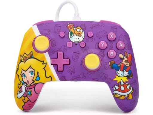 [90328491 1661533] Power A Enhanced Wired Controller Princess Peach Battle