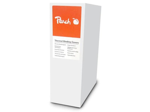 [90053002 976012] Peach Einbanddeckel für 120 Blatt, 200 g/m², 10 Stück, Weiss