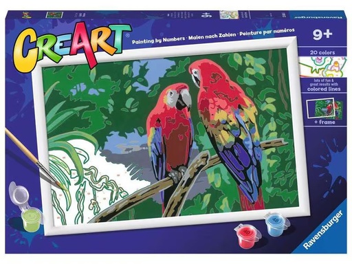 [90328691 1653400] Ravensburger Malen nach Zahlen CreArt: Colorful Macaws