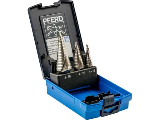 [90329790 1639607] Pferd HSS-Stufenbohrer-Set 3-tlg.