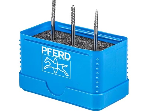 [90329808 1639583] Pferd Hartmetallfrässtifte-Set 3-tlg. Zahnung 3 PLUS Schaft-Ø 3 mm