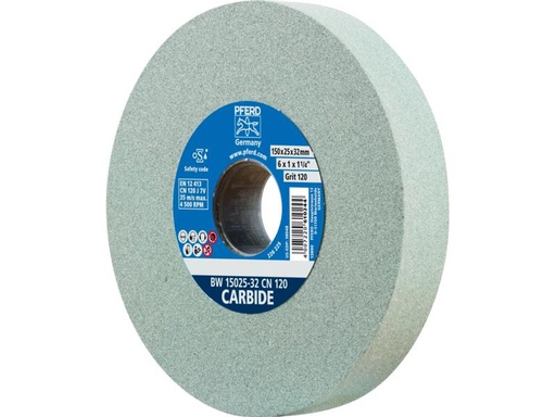 [90329823 1639567] Pferd Schleifbockscheiben Ø 150 x 25 mm Bohrung-Ø 32 mm SiC120