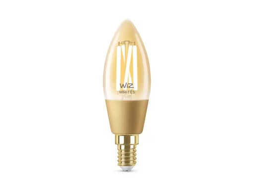 [90329840 1615216] WiZ Leuchtmittel 4.9W (25W) E14 B35 Filament Amber Einzelpack