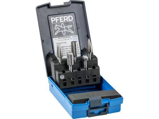 [90329843 1639584] Pferd Hartmetallfrässtifte-Set 5-tlg. Zahnung 3 PLUS Schaft-Ø 6 mm