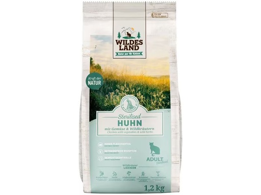 [90330147 1659101] Wildes Land Trockenfutter Adult Huhn Sterilised, 1.2 kg