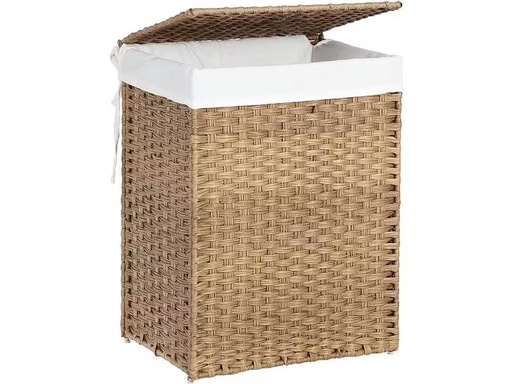 [90331103 1309939] Songmics Wäschekorb  handgeflochten 90 l, Nature