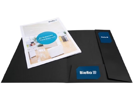 [90331161 1624476] Biella Präsentationsmappe Pearl A4 Schwarz, 25 Stück