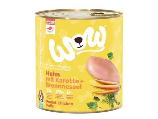 [90331259 1661007] WOW Nassfutter Junior Huhn, 800 g