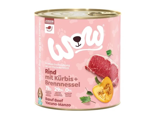 [90331271 1661005] WOW Nassfutter Junior Rind, 800 g