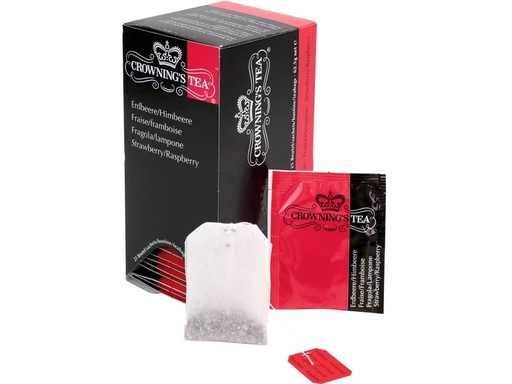 [90331365 1666022] Crowning’s Tea Teebeutel Erdbeer-Himbeer 25 Stück