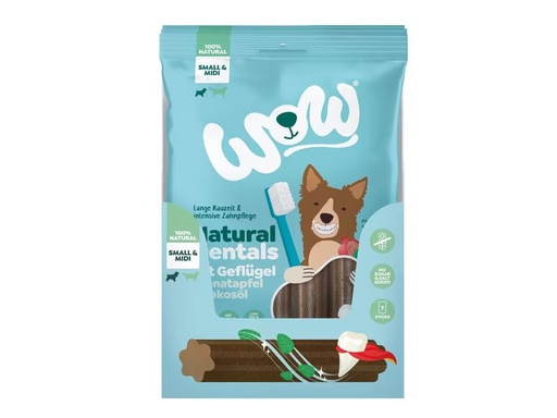 [90331369 1661036] WOW Kauartikel Natural Dentals Geflügel S&amp;M, 180 g